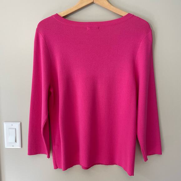 Laura Ashley 3/4 Sleeve Shirt Pink Gemstones Size Large NWT - Picture 5 of 11